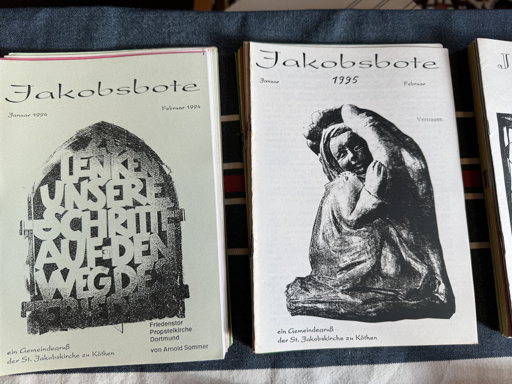 Detailansicht Jakobsboten aus den Jahren 1994 und 1995