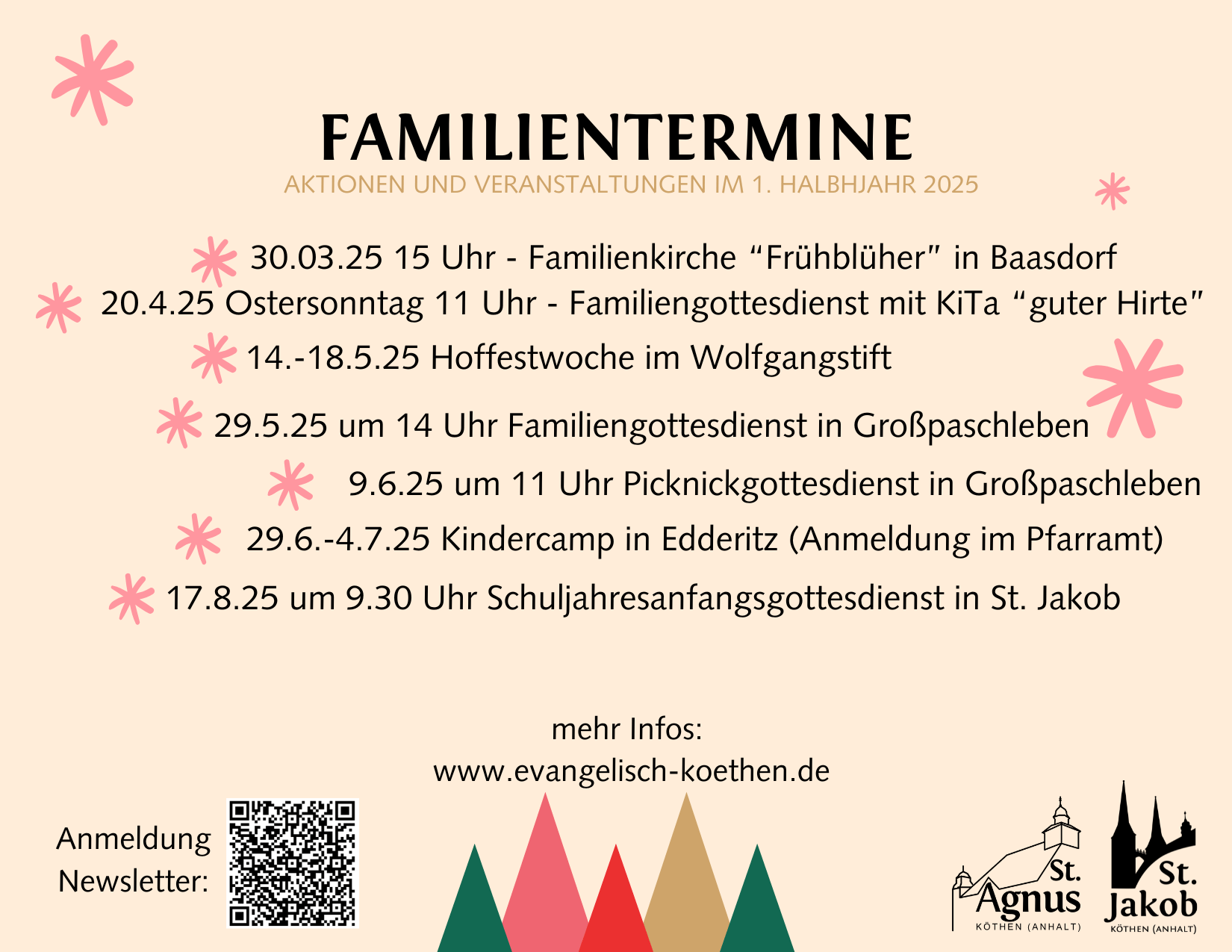 Flyer mit Terminen der Familienkirche
